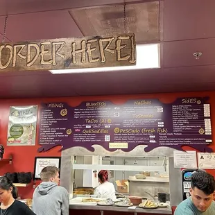 Order at the counter