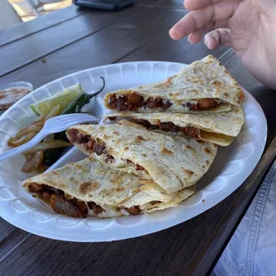 Pastor quesadilla