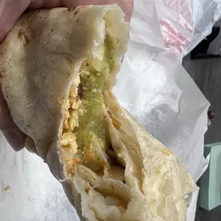 Chorizo breakfast burrito