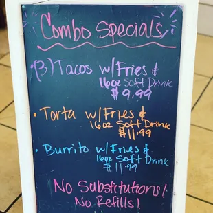 New Combo Specials!!!