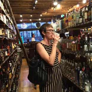 a woman in a store