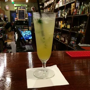 a glass of lemonade
