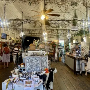 Inside the carriage shop (not the tearoom)