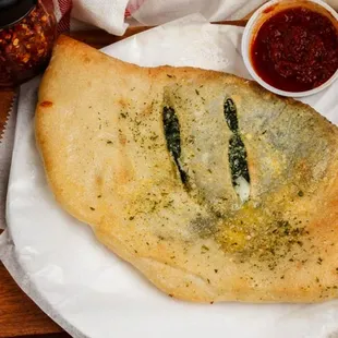 Spinach calzone