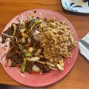 26. Mongolian Beef Combo Plate