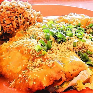 Carrie Lee's Specialty Dish their "Almond Chicken Dinner".  Yum!