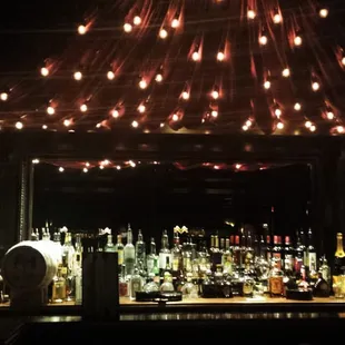 The speakeasy style bar hidden in the back!