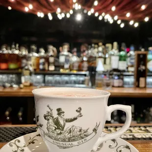 a cup of cappuccino