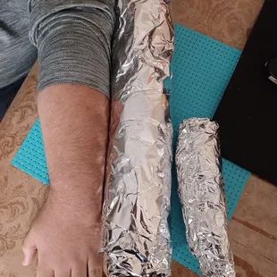 Human vs 12 eggs vs 7 eggs burrito