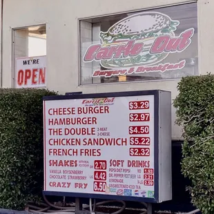 Current drive-thru menu (look strangely familiar)? November 2021.