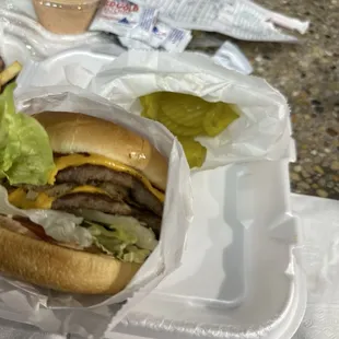 Double cheeseburger