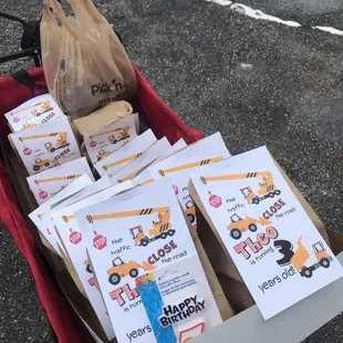 Our treat bags for the neighborhood and family
