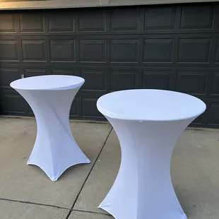 Bar height cocktail/bistro tables available.
