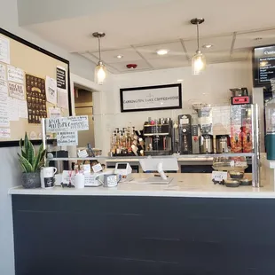 the front counter