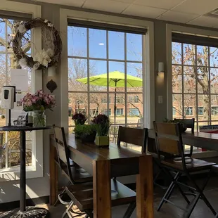 Eating area and sunny windows