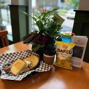 Lunch combo-Sandwich, chips, and tiny fruit cup