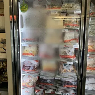 freezer full of frozen food