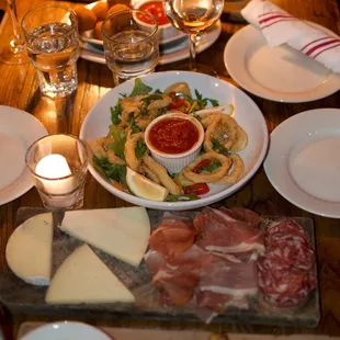 calamari fritti, Wood Fired Rosemary Wings