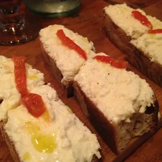 Caponata and Goat Cheese Bruschetta