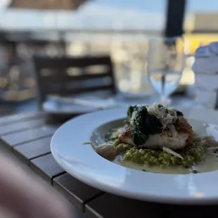 a plate of food on a table