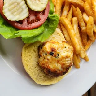 Crab cake sandwich