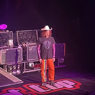 Talking about his days opening for a country music band/artist.