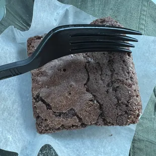 Brownie size of fork