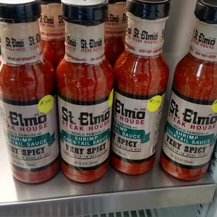bottles of chili sauce