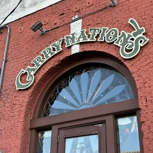 the entrance to the building