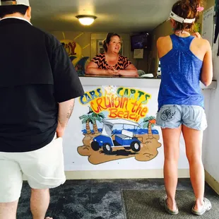 The reservation desk...