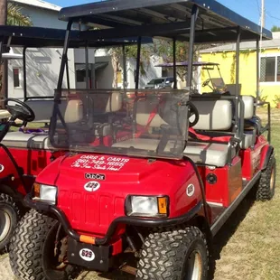 Beautiful Candy apple red large carts for your whole family! Yay! :))