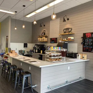 the interior of a coffee shop