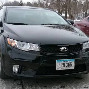 The entire front end was trashed  Now look at my Kia