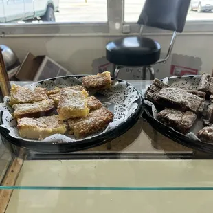 Lemon bars and brownies...