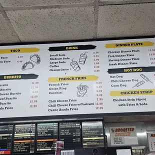 Updated menu and prices 09/30/23