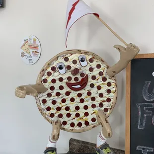 a man holding a flag