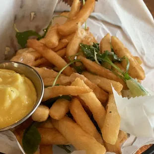 Happy hour truffle fries $5