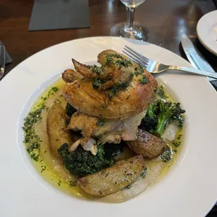 Roasted half chicken