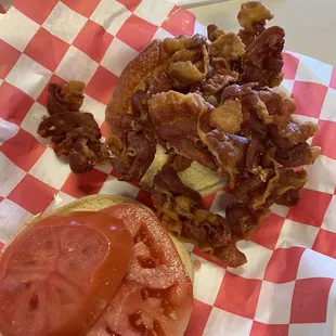 Bacon sandwich/ BLT with one pound of Bacon.