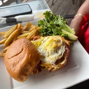 Burger with egg