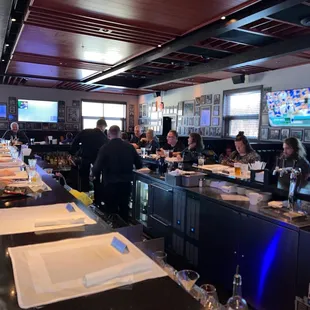 Main bar and for eating.  Need reservations.