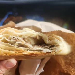 Curry chicken patty with barely any filling