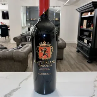 2015 Carte Blanc "Excalibur" Napa Valley Cabernet Sauvignon aged for 59 months in French Oak. Only 16 cases produced.