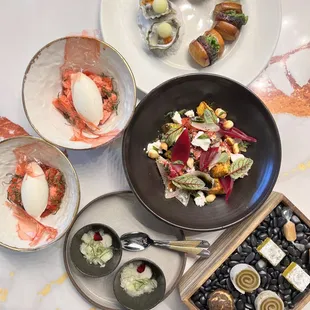 sashimi, sushi, sushi and sashimi, food