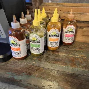 Hot sauce selection