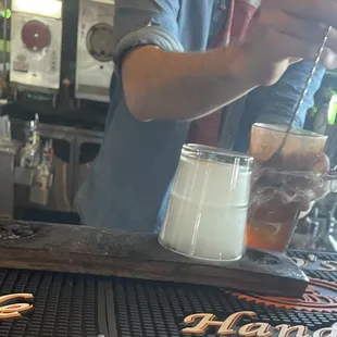 Smoking the glass for the old fashion