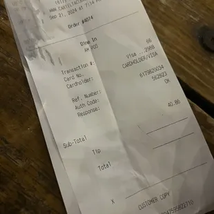 Receipt - affordable (family of 4 receipt)