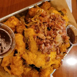 a tray of food on a table