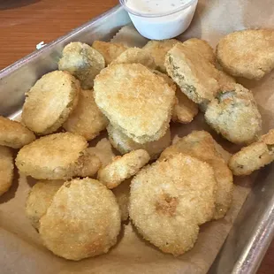 Frickles (fried pickles)