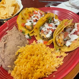 Shrimp Taco Rice &amp; Beans